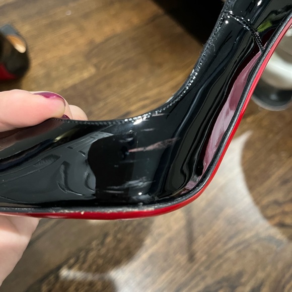 Christian Louboutin Black Patent Leather Piagalle 38 - Picture 3 of 8